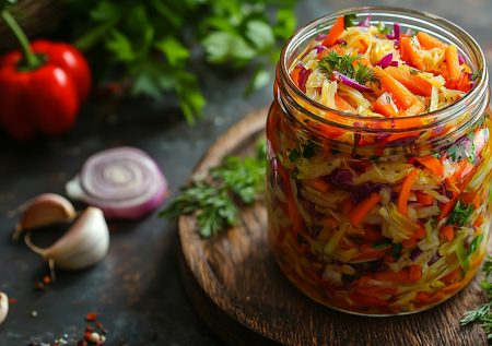 Маринованная капуста с перчиком: рецепт в горячем рассоле — всего один день, и хрустящая капуста готова