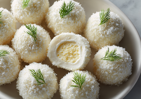 Необычные рафаэлло на Новый год: с крабовыми палочками, всего за 30 минут