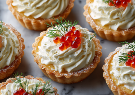 15 минут — и на столе волшебство. Идеальные тарталетки «Новогодний снежок»