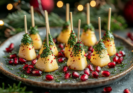 «Елочки» из сыра камамбер: простейшая закуска на праздничный стол