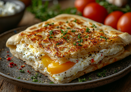 Завтрак с яйцом и творогом в лаваше: вкуснейший конвертик с пользой за 10 минут