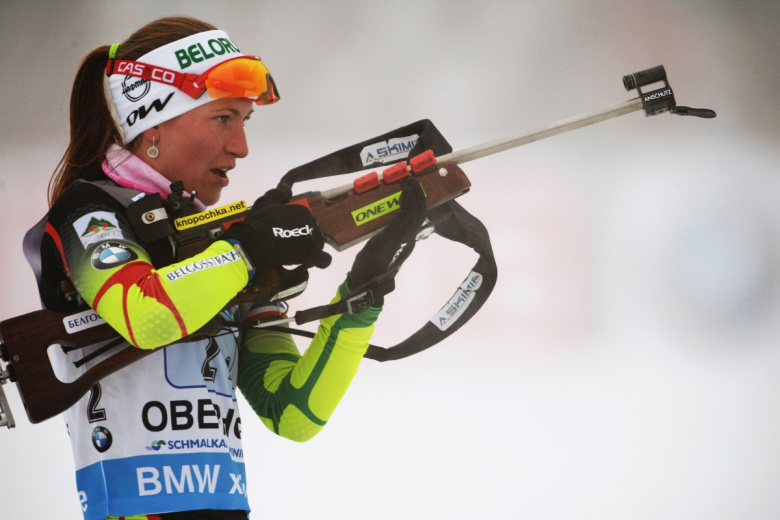 Дарья Домрачева на Кубке мира по биатлону в Оберхофе
