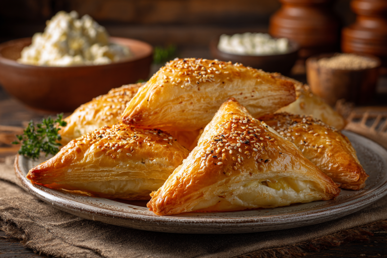 Обалденные пирожки из слоеного теста с сыром — рецепт заинтересует