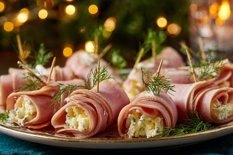 Простые рулетики из ветчины: быстрый рецепт