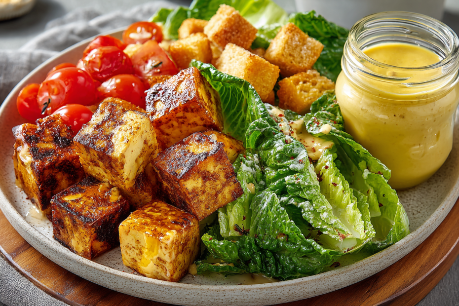 Готовим цезарь с тыквой, грушей и фундуком