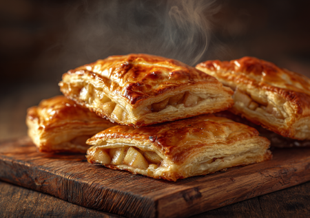 Пирожки из слоеного теста с яблоками: быстрый и вкусный рецепт