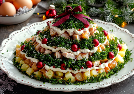 Порезать копченую грудку и пожарить шампиньоны: собираем «Новогоднюю сказку» — быстро и вкусно