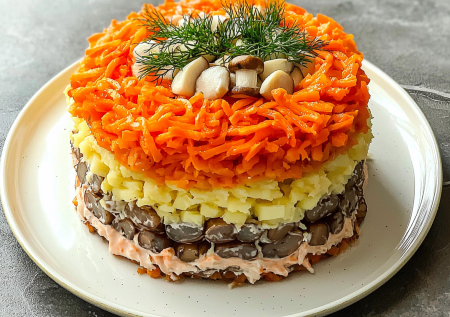 Вместо классической шубы готовлю «Лисью шубку»: вкуснейший салат для любителей селедки