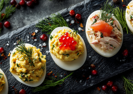 Фарширую яйца на Новый год: 3 простые начинки за 20 минут!