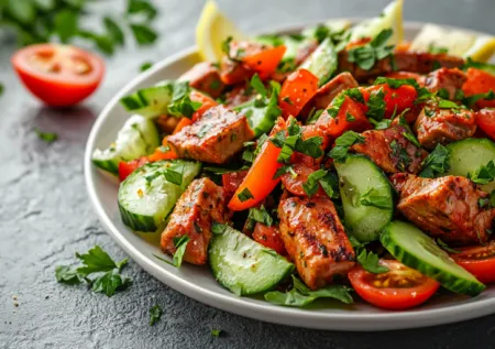 Веганский салат с сейтаном: простой рецепт, который хочется повторить