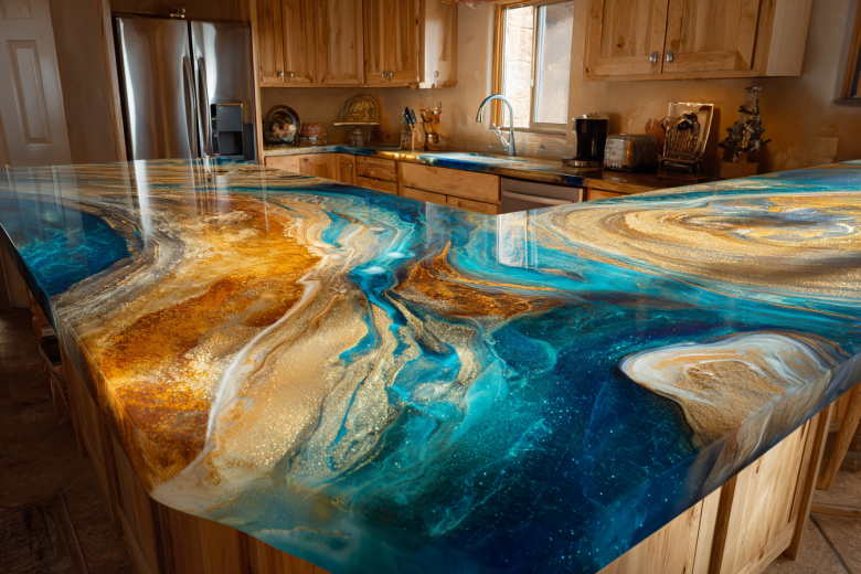 Работа с эпоксидной смолой: создаем уникальные столешницы и рукоятки для ножей