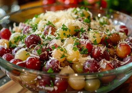 Простой салат, который выглядит празднично и готовится за минуты: неожиданное сочетание вкусов — идеальная находка для новогоднего стола