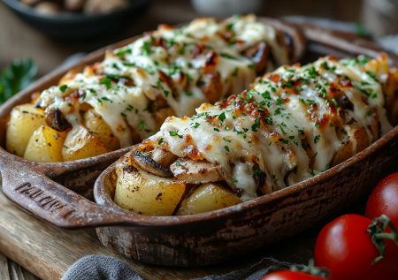 Картошку на праздники больше не запекаю просто так, делаю из нее гармошку с грибами: чудо-гарнир