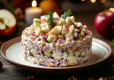 Тот самый салат оливье с яблочком из фильма «Служебный роман» — готовим шедевр под любимое кино