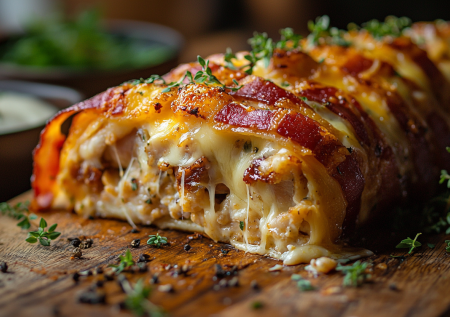 Буду готовить за 15 минут на Новый год: шикарный рулет в беконе — вкусное горячее без хлопот