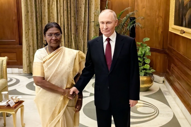 Владимир Путин и президент Индии Драупади Мурму