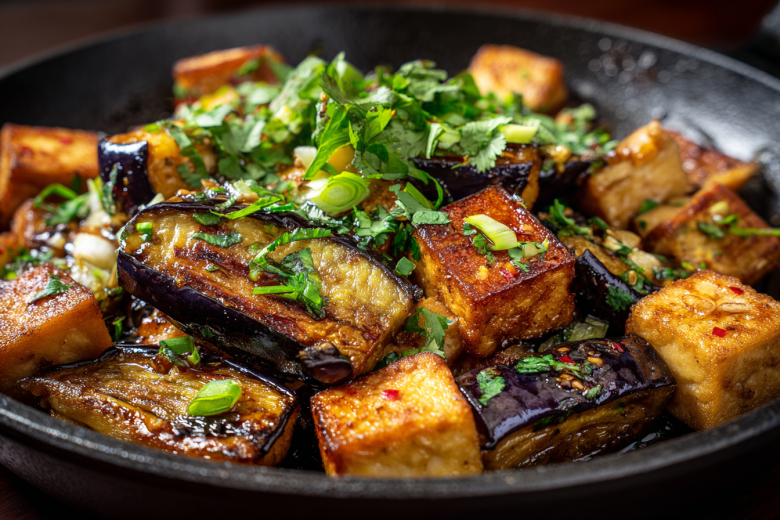 Вкусная закуска на Сочельник: аппетитные баклажаны с тофу за 20 минут