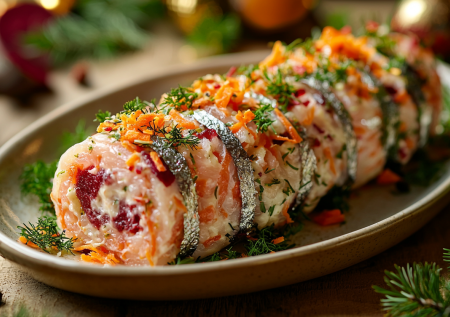 Вместо шубы на Новый год готовлю рулет из селедки: съедается еще до боя курантов