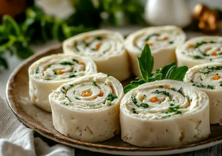 Готовим закуску на новогодний стол: рулет из лаваша с нежным тофу-паштетом