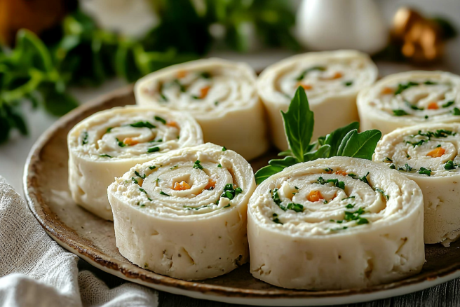 Готовим закуску на новогодний стол: рулет из лаваша с нежным тофу-паштетом