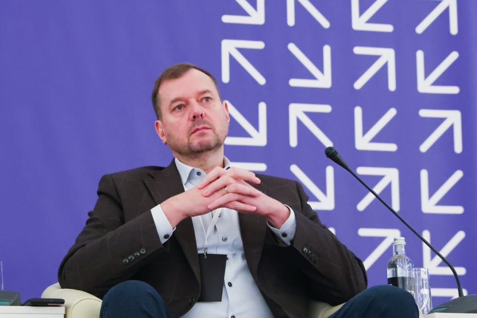 Губернатор Запорожской области Евгений Балицкий выступает на пленарной сессии «Бизнес-патриотизм: территории силы и будущего» в рамках II Международного Таврического инвестиционно-экономического форума ТИЭФ-2025 в Доме союзов