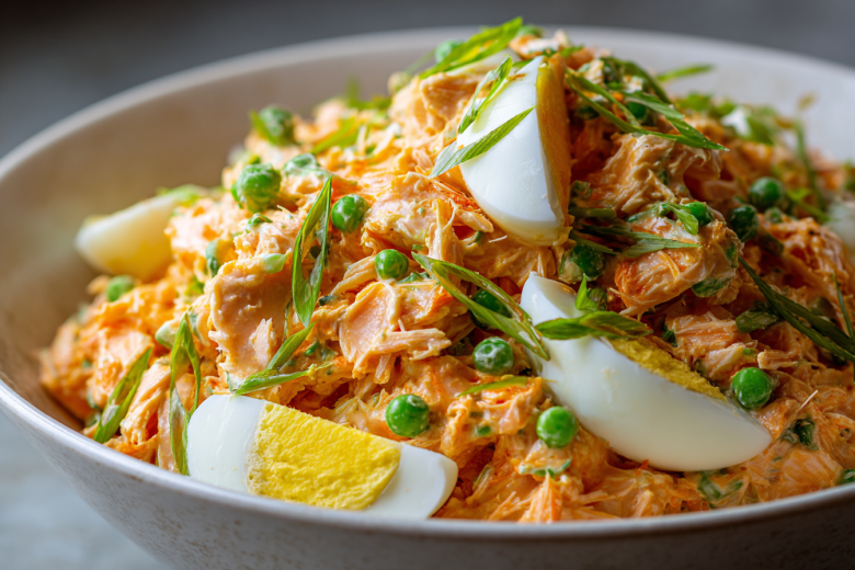 Вкусный салат из рыбы: рецепт с горбушей, горошком и корейской морковью