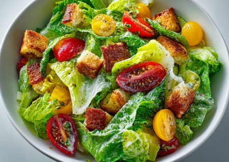 Рецепт постного салата цезарь: простой и вкусный вариант для Сочельника