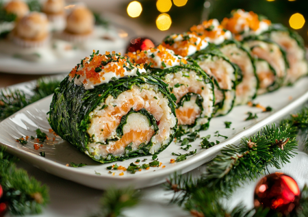 Салаты из крабовых палочек больше не делаю, пускаю их в рулеты — получается нарядная закуска