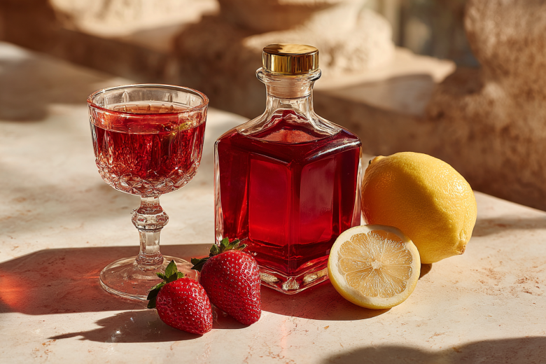 Волшебный напиток из клубники на самогоне