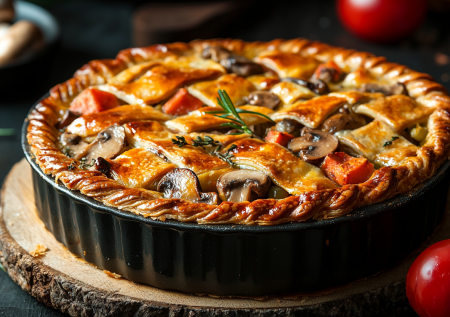 Пирог «Грибное лукошко» для уютного ужина — готовлю так, и на аромат приходит вся семья