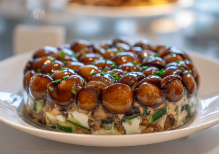 Нарядная закуска: собираем салат «Лесная поляна» с грибочками и курицей