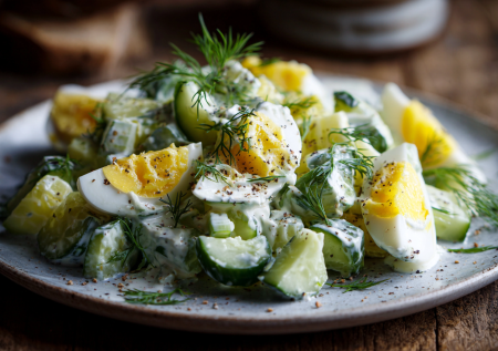 Вкусный салат с огурцом и яйцом на старый Новый год: нужно 10 минут