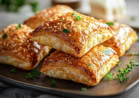 Простая выпечка на ужин: румяные слоеные пирожки за 40 минут