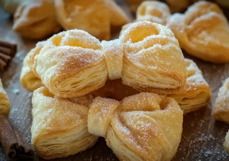 Хрустящее чудо к чаю! Слоеные бантики с сахаром — легко, быстро, вкусно