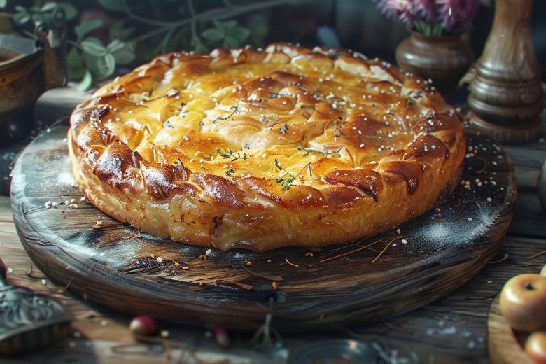 Быстрый пирог с курицей