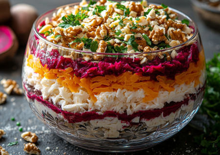 Готовлю «Краба под шубой» к Новому году — перезагружаю классику с парой необычных ингредиентов