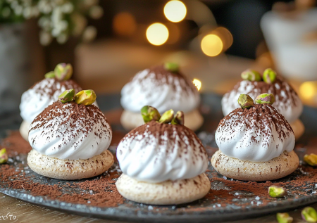 Никаких больше тортов. Готовлю мини-безе с фисташками и шоколадным муссом — бесподобно вкусно и просто