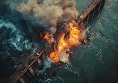 На Украине повредили плотину Печенежского водохранилища