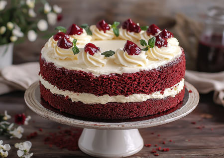 Сметанник и Прага в прошлом! Пеку торт «Красный бархат» с творожным кремом. Невероятно нежный и эффектный, как само название