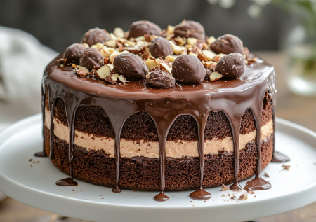 Медовик больше не делаю! Пеку «Ферреро Роше» — шоколадные коржи с нутеллой и фундуком. Роскошно и очень просто