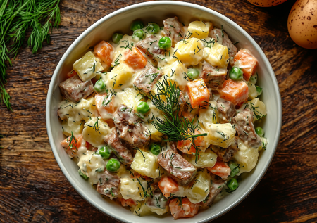 Тот самый салат оливье с секретным ингредиентом: запомните нашу тайну