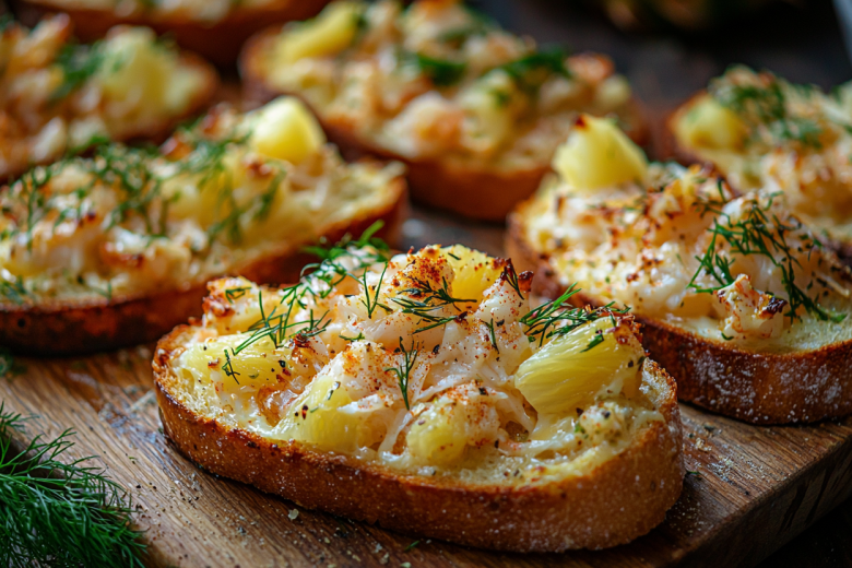 Бутерброды на Новый год — удивляем крабовыми палочками и ярким ананасом