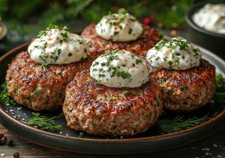 Один ингредиент в фарш, и котлеты будут сочными и пышными: подаем с обалденным соусом из плавленого сырка