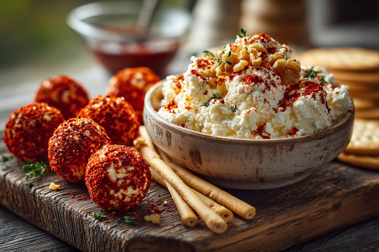 Закуска на стол под Новый год: женим сыр и грецкие орехи