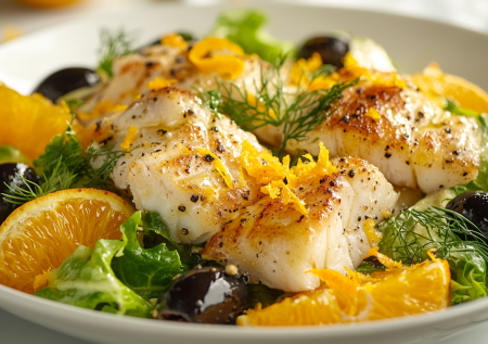 Цитрусовые каникулы: салат из трески с апельсином