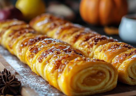 Беру тыкву и пшено — каше не нужна! Готовлю молдавские вертуты с тыквой: сладкие рулетики к чаю