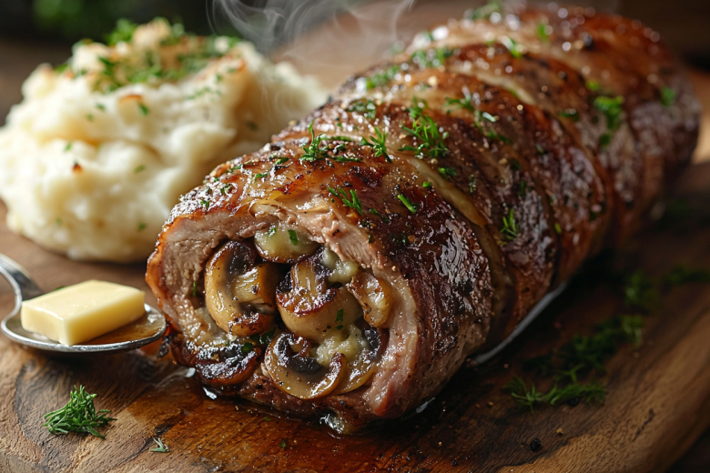 Делаю это на Новый год: рулетики из говяжьей печени с грибной начинкой