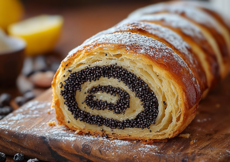 Слоёнки больше не покупаю! Скручиваю рулет с маком — пеку венгерский бейгли: хрустящее кольцо с нотками ванили