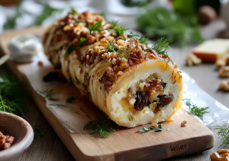 Никаких больше салатов и тарталеток! Готовлю сырный рулет «Бархат» с орехами: тает во рту и покоряет с первого кусочка