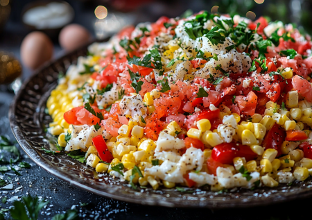 Главное украшение вашего стола — готовлю салат «Фейерверк» за 15 минут: крабовая вкуснота к Новому году